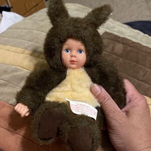 ANNE GEDDES  Bunny Costume Doll with Blue Eyes